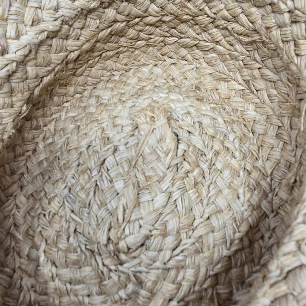 HELEN KAMINSKI HANDMADE RAFFIA STRAW SUN HAT ROLLED BRIM NATURAL WOMEN OS BEACH